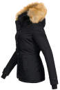 Navahoo warme Damen Winter Jacke mit Kunstfell B392 Schwarz Größe M - Gr. 38