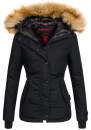 Navahoo warme Damen Winter Jacke mit Kunstfell B392...