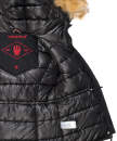 Navahoo warme Damen Winter Jacke mit Kunstfell B392 Schwarz Größe L - Gr. 40