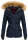 Navahoo warme Damen Winter Jacke mit Kunstfell B392 Navy Größe S - Gr. 36