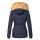 Navahoo warme Damen Winter Jacke mit Kunstfell B392 Navy Größe L - Gr. 40