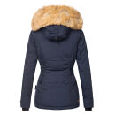 Navahoo warme Damen Winter Jacke mit Kunstfell B392 Navy Größe XXL - Gr. 44