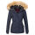 Navahoo warme Damen Winter Jacke mit Kunstfell B392 Navy Größe XXL - Gr. 44