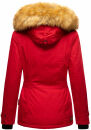 Navahoo warme Damen Winter Jacke mit Kunstfell B392 Rot Größe XS - Gr. 34