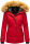 Navahoo warme Damen Winter Jacke mit Kunstfell B392 Rot Größe XS - Gr. 34