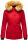 Navahoo warme Damen Winter Jacke mit Kunstfell B392 Rot Größe XS - Gr. 34