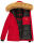 Navahoo warme Damen Winter Jacke mit Kunstfell B392 Rot Größe XS - Gr. 34