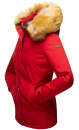 Navahoo warme Damen Winter Jacke mit Kunstfell B392 Rot Größe XXL - Gr. 44