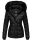 Marikoo warme Damen Winter Jacke Steppjacke B391 Schwarz Größe XS - Gr. 34