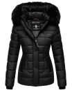 Marikoo warme Damen Winter Jacke Steppjacke B391 Schwarz Größe S - Gr. 36