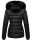 Marikoo warme Damen Winter Jacke Steppjacke B391 Schwarz Größe S - Gr. 36