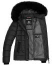 Marikoo warme Damen Winter Jacke Steppjacke B391 Schwarz Größe M - Gr. 38