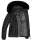 Marikoo warme Damen Winter Jacke Steppjacke B391 Schwarz Größe L - Gr. 40