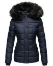 Marikoo warme Damen Winter Jacke Steppjacke B391 Dunkelblau Größe XS - Gr. 34