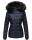 Marikoo warme Damen Winter Jacke Steppjacke B391 Dunkelblau Größe XS - Gr. 34