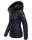 Marikoo warme Damen Winter Jacke Steppjacke B391 Dunkelblau Größe XS - Gr. 34