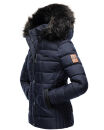 Marikoo warme Damen Winter Jacke Steppjacke B391 Dunkelblau Größe S - Gr. 36