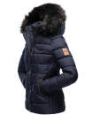 Marikoo warme Damen Winter Jacke Steppjacke B391 Dunkelblau Größe M - Gr. 38