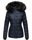 Marikoo warme Damen Winter Jacke Steppjacke B391 Dunkelblau Größe L - Gr. 40
