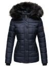 Marikoo warme Damen Winter Jacke Steppjacke B391 Dunkelblau Größe XL - Gr. 42