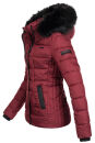 Marikoo warme Damen Winter Jacke Steppjacke B391 Bordeaux Größe XS - Gr. 34