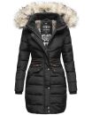 Navahoo Paula Damen Winter Jacke Mantel Parka warm gefütterte Winterjacke B383 Schwarz Größe S - Gr. 36