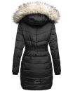 Navahoo Paula Damen Winter Jacke Mantel Parka warm gefütterte Winterjacke B383 Schwarz Größe S - Gr. 36