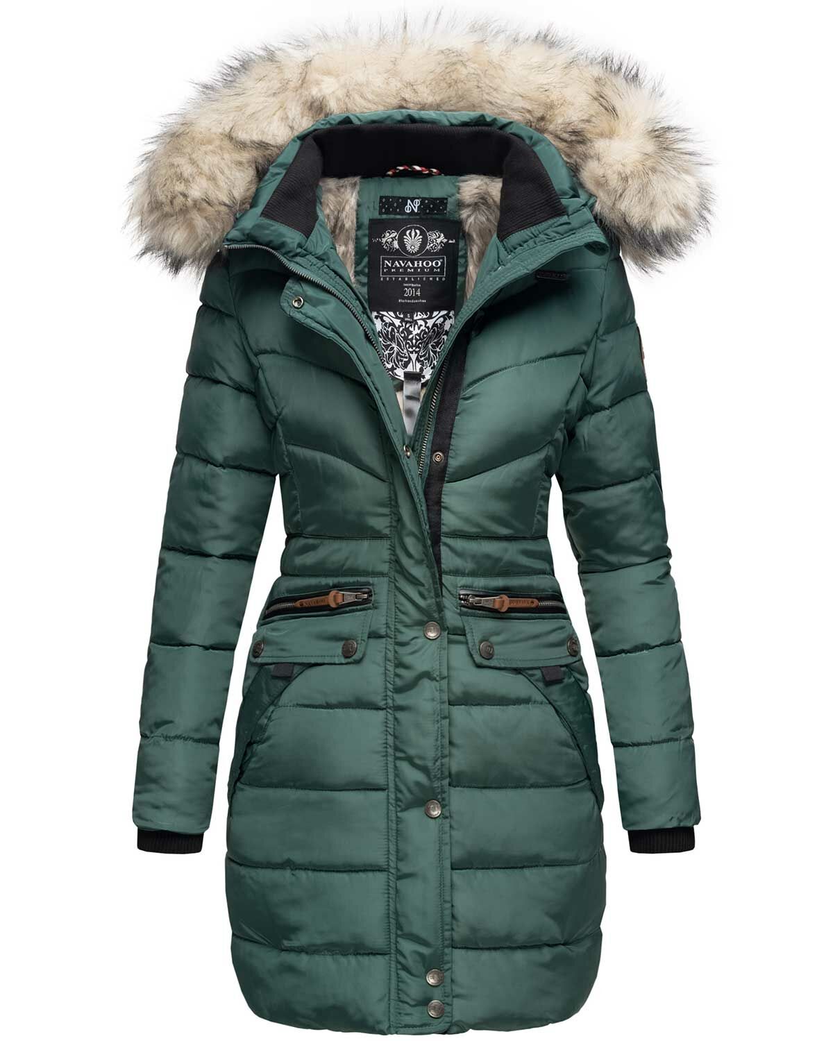 Navahoo Paula Damen Winter Jacke Mantel Parka warm gefütterte Winterj