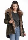 Navahoo Daria warme Damen Winterjacke Parka mit Kunstfell...