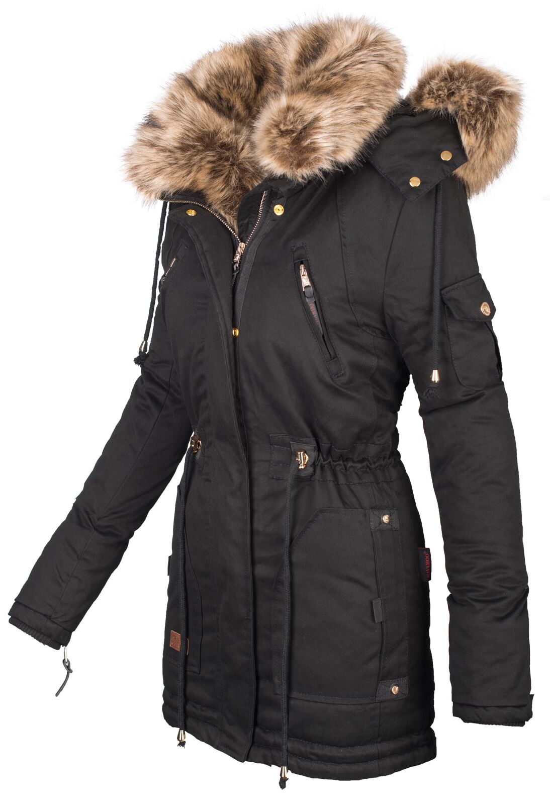 Navahoo Daria warme Damen Winterjacke Parka mit Kunstfell Kragen B380