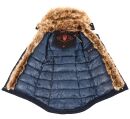 Navahoo Daria warme Damen Winterjacke Parka mit Kunstfell Kragen B380 Navy Größe XS - Gr. 34