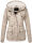 Marikoo Manolya Damen Winter Jacke Parka mit Teddyfell B376 Beige Größe S - Gr. 36