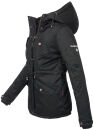 Marikoo Manolya Damen Winter Jacke Parka mit Teddyfell B376 Schwarz Größe S - Gr. 36