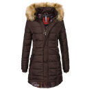 Navahoo Damen Winter Jacke Steppjacke warm gefüttert B374 Schoko Größe M - Gr. 38