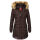 Navahoo Damen Winter Jacke Steppjacke warm gefüttert B374 Schoko Größe M - Gr. 38