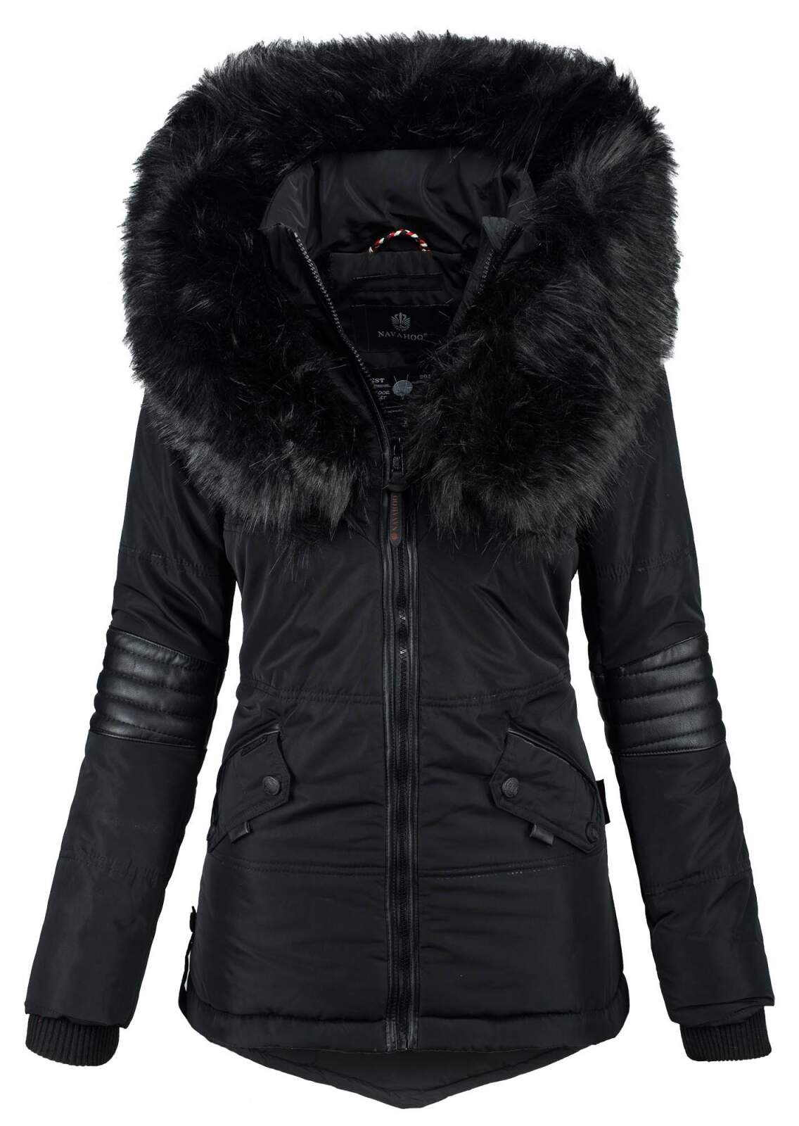 Navahoo Damen Winter Jacke 109,90 Kunstfell , mit Parka B369 Schwarz Designer €