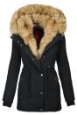 Navahoo 2in1 Damen Winter Jacke Parka warm mit Kunstfell...