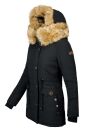 Navahoo 2in1 Damen Winter Jacke Parka warm mit Kunstfell B365 Schwarz Größe XXL - Gr. 44
