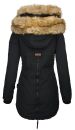 Navahoo 2in1 Damen Winter Jacke Parka warm mit Kunstfell B365 Schwarz Größe XXL - Gr. 44