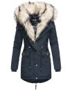 Navahoo 2in1 Damen Winter Jacke Parka warm mit Kunstfell...