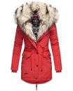 Navahoo 2in1 Damen Winter Jacke Parka warm mit Kunstfell B365 Rot Größe S - Gr. 36