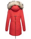 Navahoo 2in1 Damen Winter Jacke Parka warm mit Kunstfell B365 Rot Größe S - Gr. 36