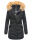 Marikoo Damen Winter Jacke Parka warm gefüttert B362 Schwarz Größe XS - Gr. 34