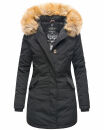 Marikoo Damen Winter Jacke Parka warm gefüttert B362 Schwarz Größe S - Gr. 36