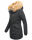 Marikoo Damen Winter Jacke Parka warm gefüttert B362 Schwarz Größe S - Gr. 36