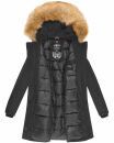 Marikoo Damen Winter Jacke Parka warm gefüttert B362 Schwarz Größe XXL - Gr. 44