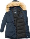 Marikoo Damen Winter Jacke Parka warm gefüttert B362 Dunkelblau Größe XS - Gr. 34