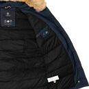 Marikoo Damen Winter Jacke Parka warm gefüttert B362 Dunkelblau Größe XS - Gr. 34