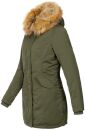 Marikoo Damen Winter Jacke Parka warm gefüttert B362 Grün Größe XS - Gr. 34