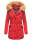 Marikoo Damen Winter Jacke Parka warm gefüttert B362 Rot Größe XS - Gr. 34
